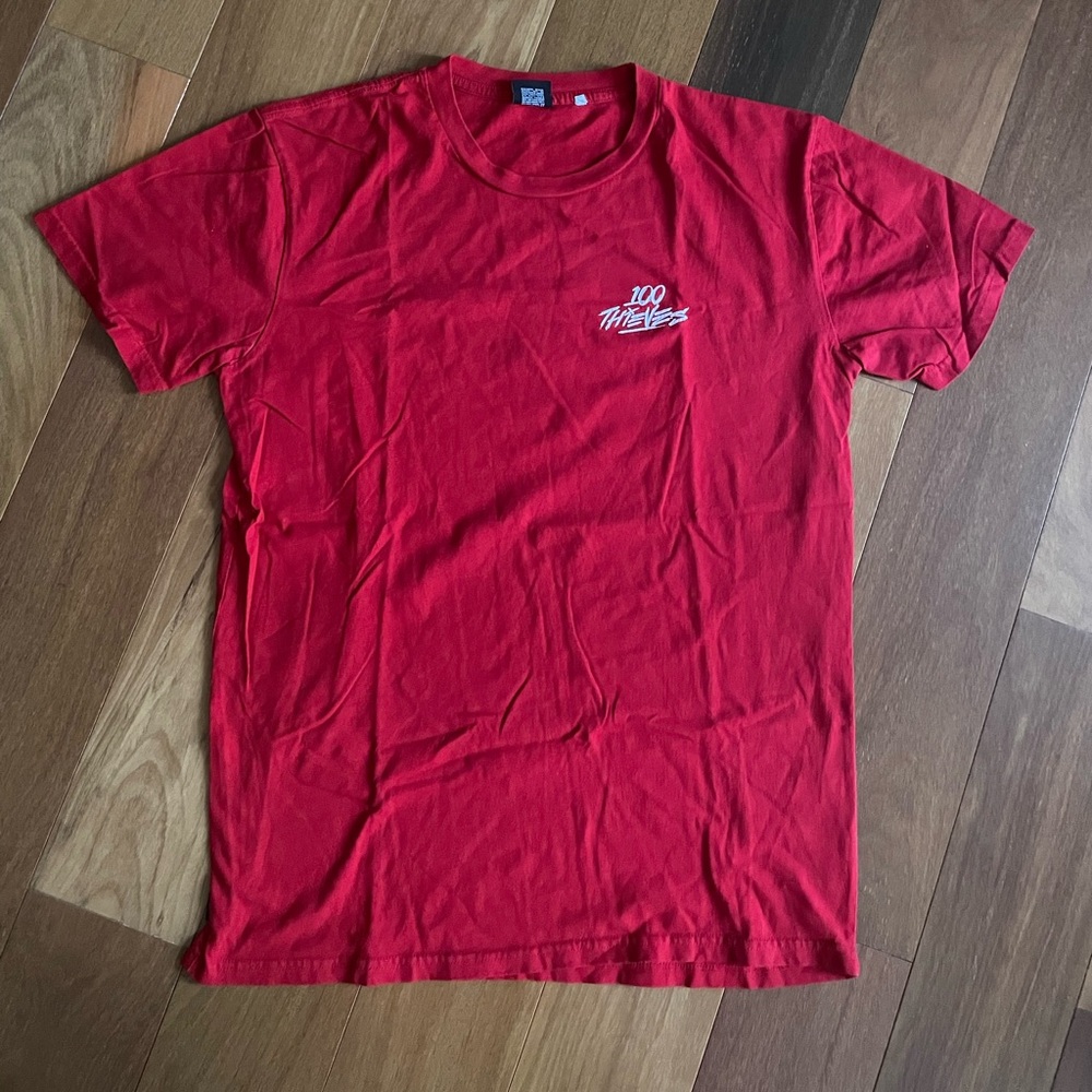 100 Thieves Men's Red Short Sleeve Shirt Size Medium